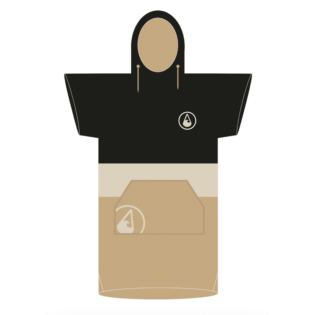 Poncho Safaga, Baumwolle Velours Style Ponchos WAVE HAWAII M