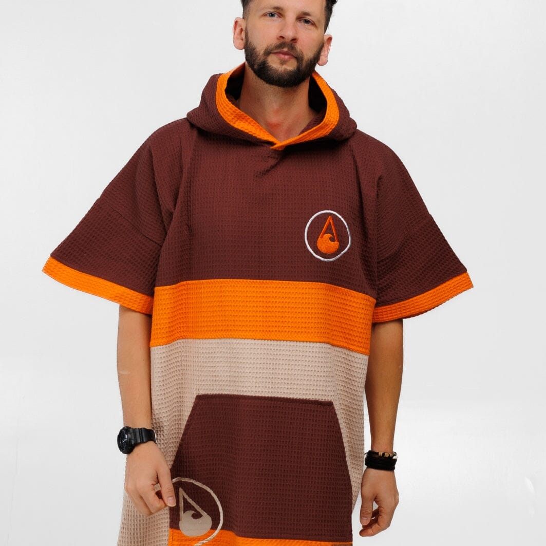 Travel Poncho Porlamar, Baumwolle Waffle Piquee Travel Ponchos WAVE HAWAII