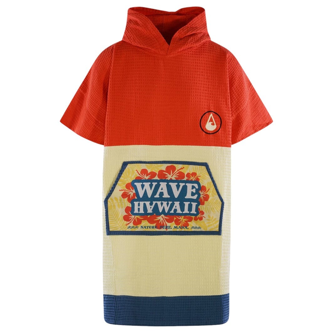 Travel Poncho Wailua, Baumwolle Waffle Piquee Travel Ponchos WAVE HAWAII