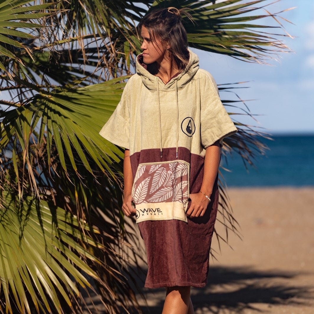 Poncho Leevs, Baumwolle Velours Style Ponchos WAVE HAWAII