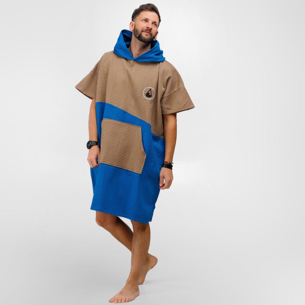 Travel Poncho Lighd, Baumwolle Waffle Piquee Travel Ponchos WAVE HAWAII