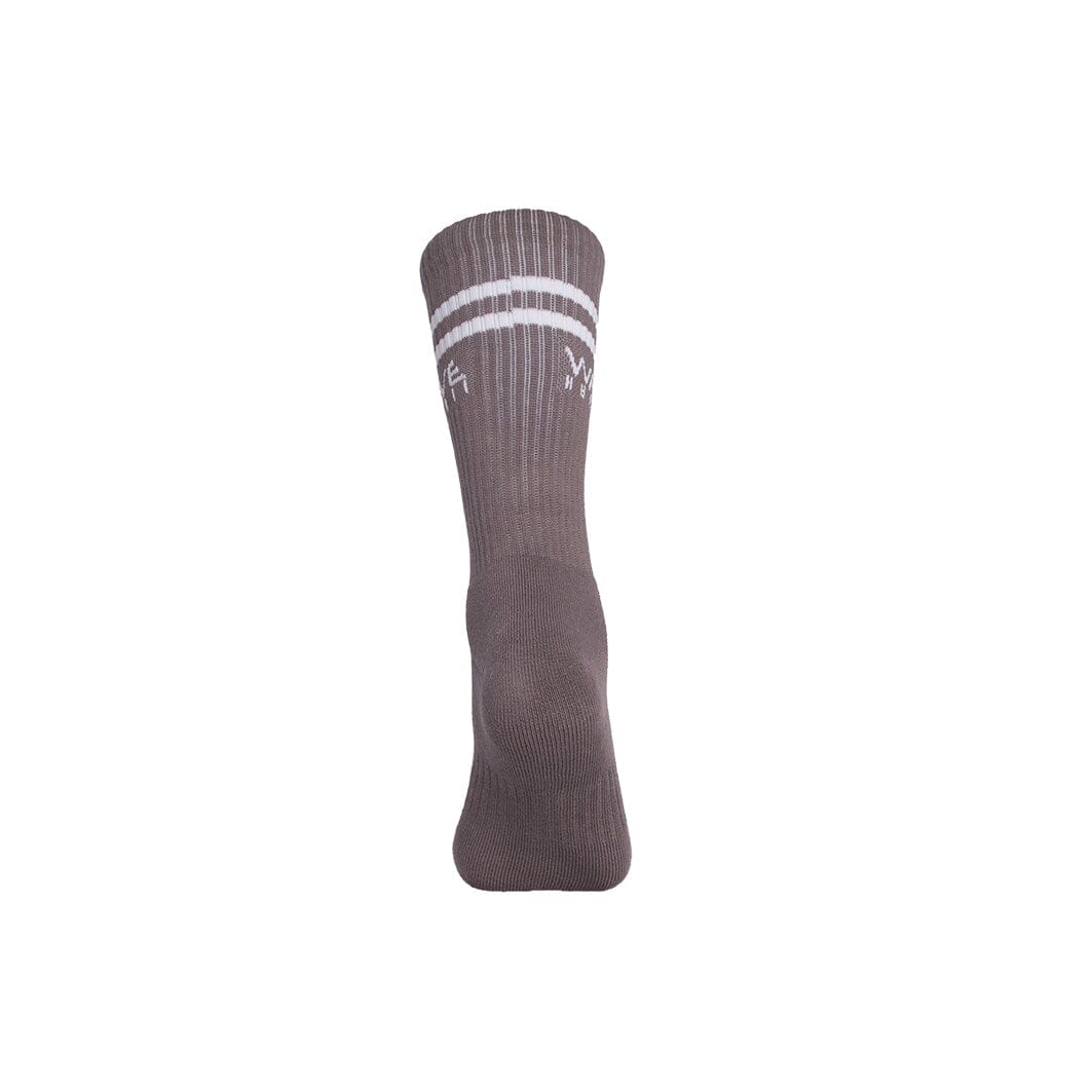 Crew Socks Stripes + Logo grey Socken WAVE HAWAII