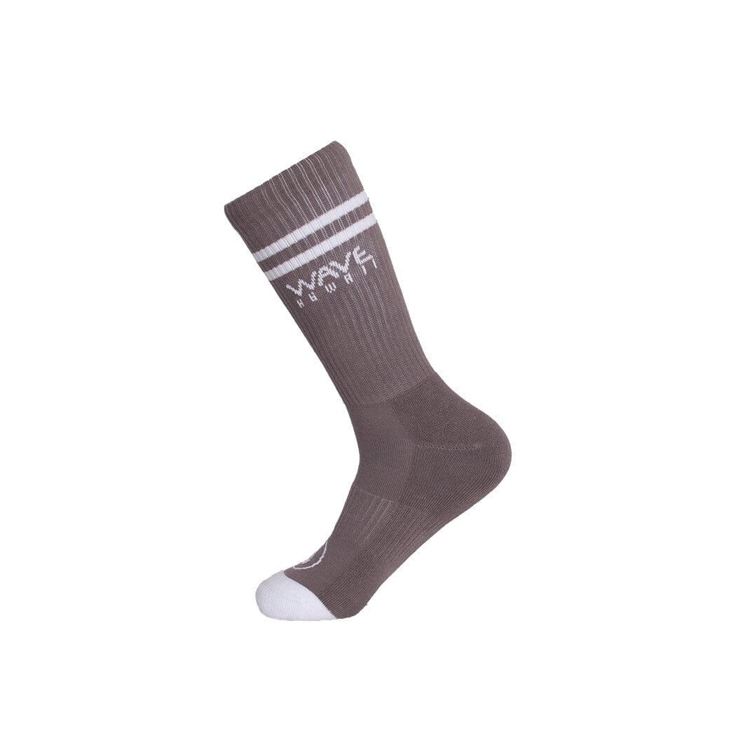 Crew Socks Stripes + Logo grey Socken WAVE HAWAII