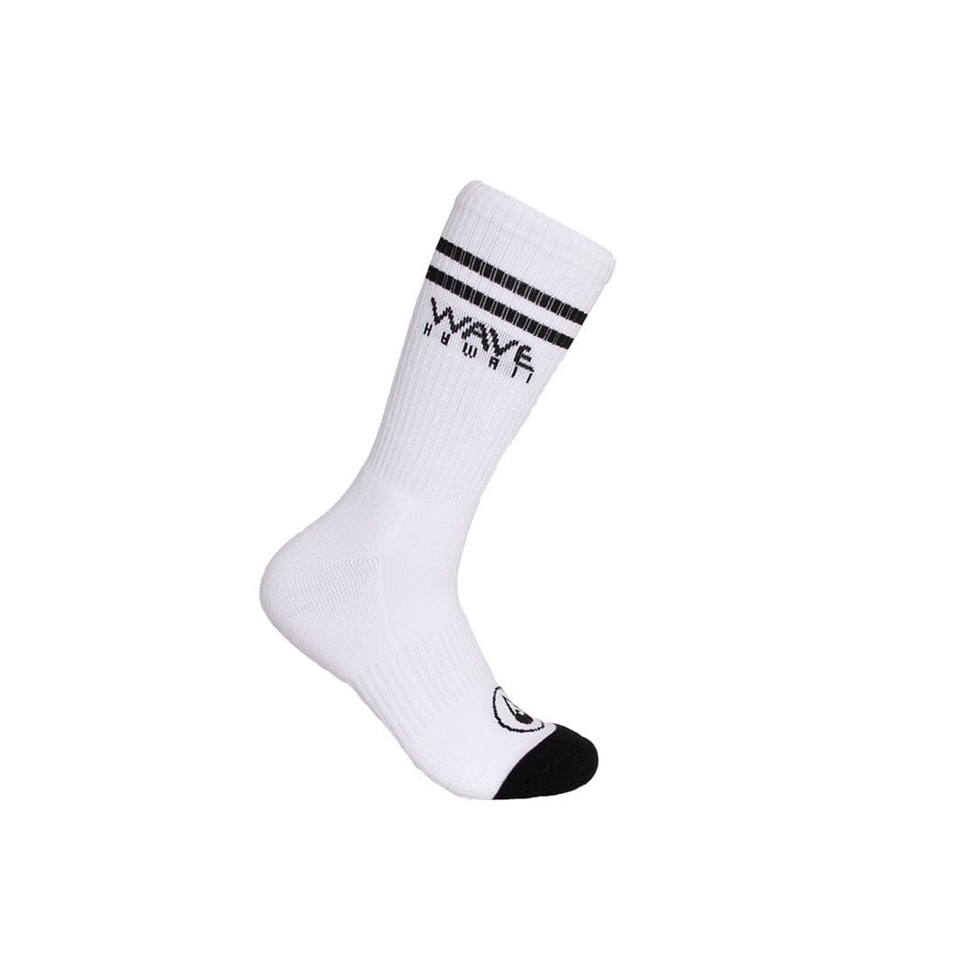 Crew Socks Stripes + Logo white Socken WAVE HAWAII