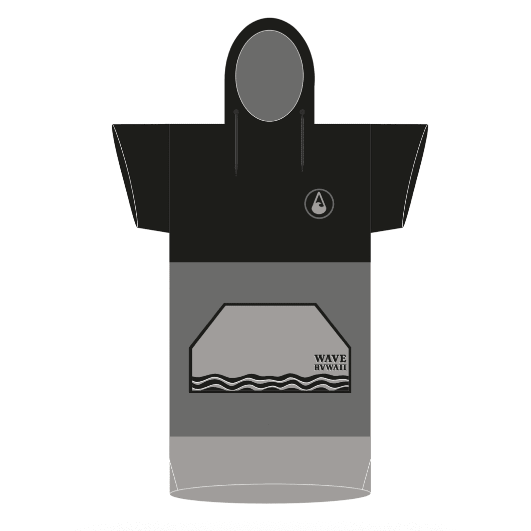 Poncho Durban, Baumwolle Velours Style Ponchos WAVE HAWAII L 