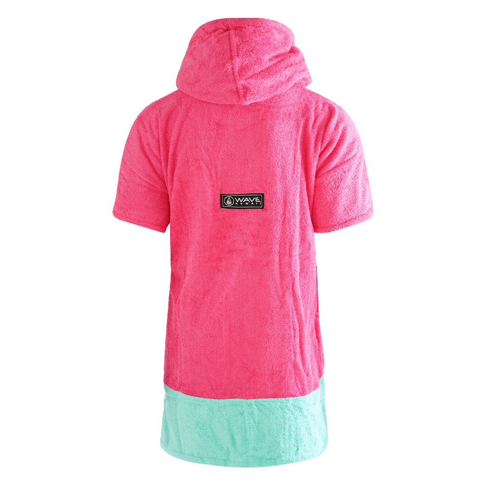 Poncho Pink Wave XS, Baumwolle Velours Kids Ponchos WAVE HAWAII 