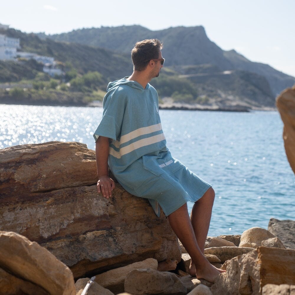 Poncho de Voyage Pahoa, Coton Waffle Piquee