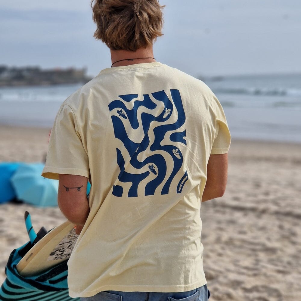 T-Shirt Swirls, Bio Baumwolle, Unisex Relaxed Fit T-Shirt WAVE HAWAII 