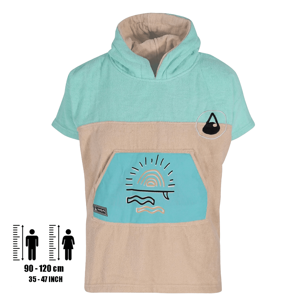 Ponchini Dropsi, Baumwolle Velours Kids Ponchos WAVE HAWAII 