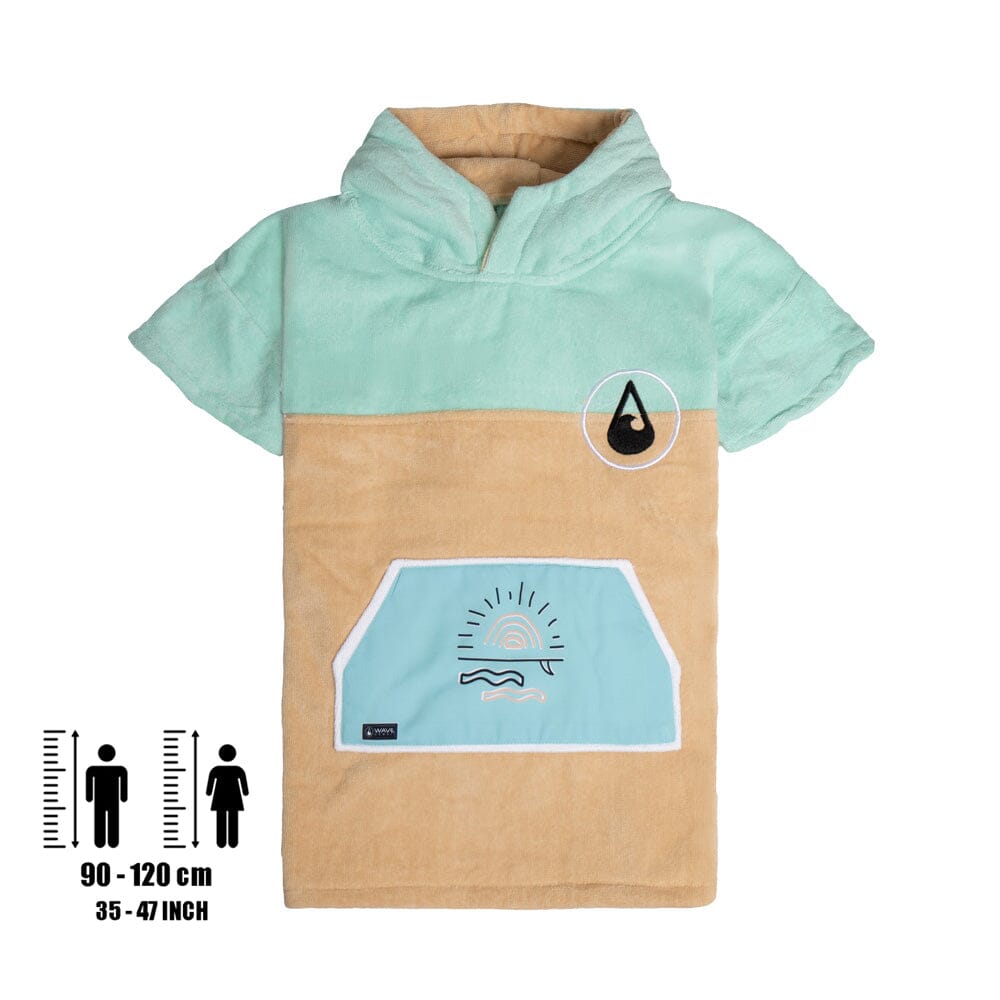 Ponchini Dropsi, Baumwolle Velours Kids Ponchos WAVE HAWAII 